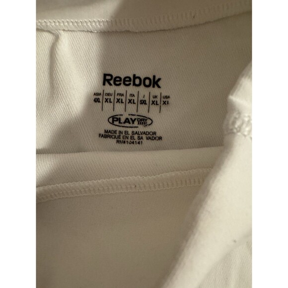 Reebok Womens  Ladies White Long Sleeve Floral Athletic Stretch ShirtTop Size XL - Picture 3 of 8